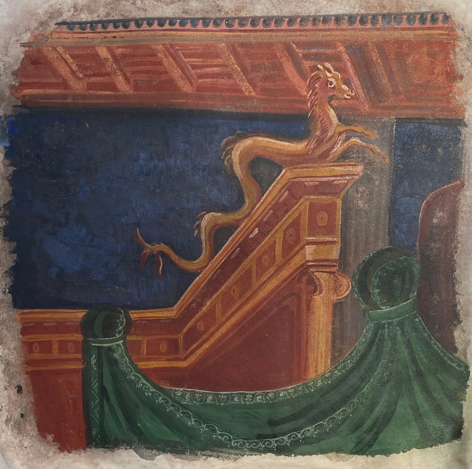 Villa di Positano Cavalluccio Marino Affresco